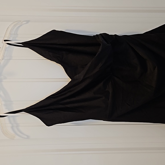 *NWT* Cynthia & Sahar Pleated Wrap Ruffled Asymmetrical Satin Dress - Picture 5 of 16